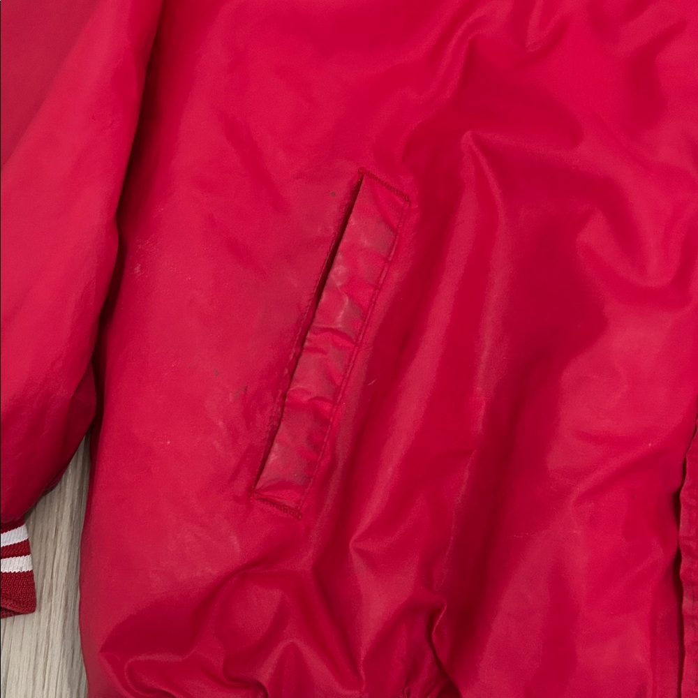 Vintage Wisconsin Badgers Red Bomber varsity Jacket size XL - Picture 5 of 9